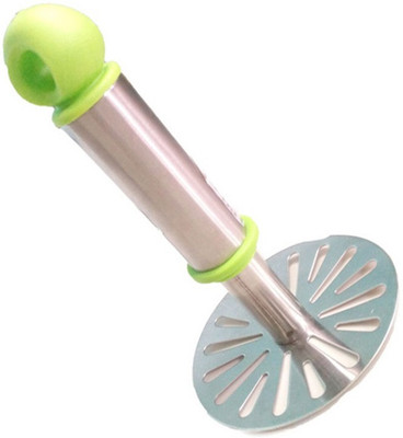 Detak Steel Masher(Silver, Green, Pack of 1)