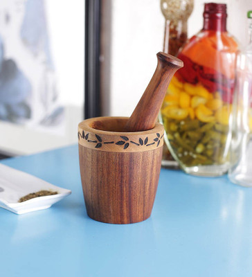 

Unravel India Wood Masher(Brown)