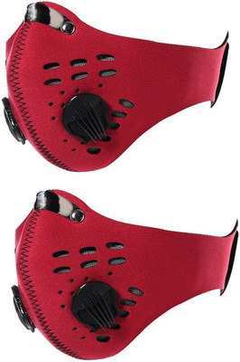 

Jonty Red Bike Face Riding Bikers Heat/Cold/Dust Protection (Pack of 2) Anti-pollution Mask(Red, Pack of 2