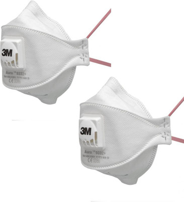 

Arex 3M 9332+ AURA DISPOSABLE RESPIRATOR MASK PACK OF 2 Mask and Respirator