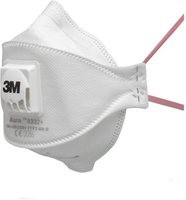 

Arex 3M Aura 9332+ Disposable Mask and Respirator, FFP3, Valved, Pack of 3 Mask and Respirator