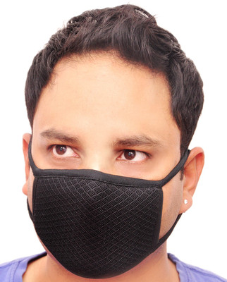 Fancy Steps Two Ply Anti-pollution Mask(Black, Pack of 1) at flipkart