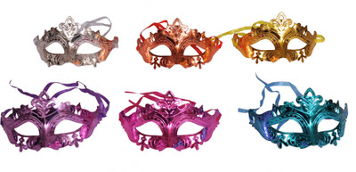 

Indigo Creatives Christmas Xmas Pair of Cool Festive Eye # M 105 Party Mask(Multicolor, Pack of 6)