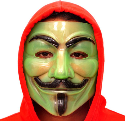 

Fancy Steps Radium V for Vendetta Comic Face Anonymous Guy Fawkes Party Mask(Green, Pack of 1)