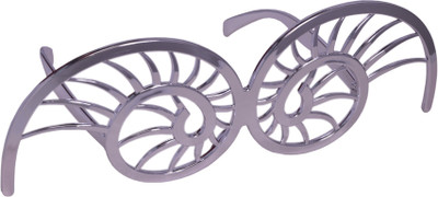 

Atpata Funky Swirl Silver (Goggle) Party Mask(Silver, Pack of 1)