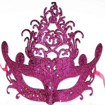 

Funcart Laser Cut Beautiful Cosplay Glitter Half Face Carnival Masquerade Mask- Pink Party Mask(Pink, Pack of 1)