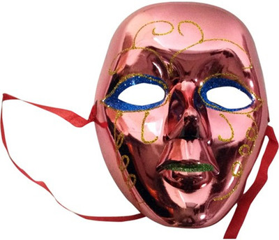 

Funcart Red Mettallic Glitter Face Mask Party Mask(Red, Pack of 1)
