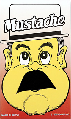 

Funcart Single Stick On Moustache Design 8 Party Mask(Black, Pack of 1)