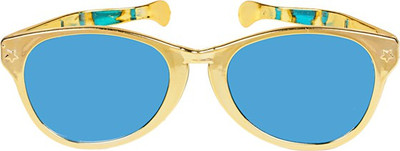 

Funcart Jumbo Round Gogles Party Mask(Gold, Pack of 1)