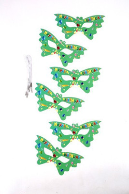 

Funcart Frolic Birthday Theme Eye Party Mask(Green, Pack of 6)