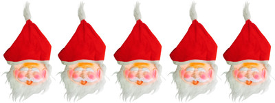 

Priyankish Santa Claus With Red Cap Combo Party Mask(Red, White, Pack of 10)