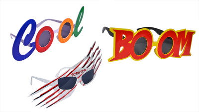 

Atpata Funky Word (Goggles) Party Mask(Multicolor, Pack of 3)