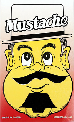 

Funcart Single Stick On Moustache With Beard Design 1 Party Mask(Black, Pack of 1)