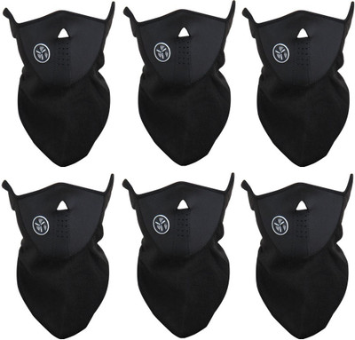 

Evana 6 Pieces Stylish Face Nose Ear Neck Ski Snowboard Cycle Bike Motorcycle Warm Dust Free Breathable 2 Wheeler Comfortable Balaclava(Black, Pack of 6)