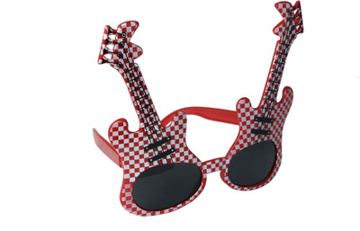 

Atpata Funky Guitar Red Checks Goggle Party Mask(Red, Pack of 1)