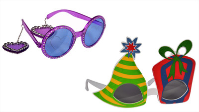 

Atpata Funky Earring Gift (Goggles) Party Mask(Multicolor, Pack of 2)
