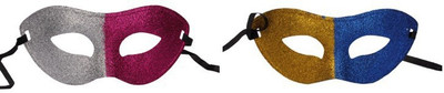 

Funcart Dual Color Glitter Eye Party Mask(Multicolor, Pack of 2)