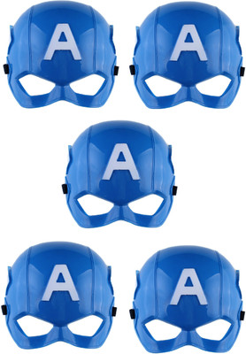 

Fancy Steps Captain America 5 Party Mask(Blue, Pack of 5)