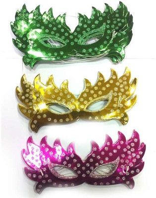 Funcart Sparkle Cat Eye Masquerade Eye Party Mask(Multicolor, Pack of 1)