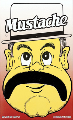 

Funcart Single Stick On Moustache Design 6 Party Mask(Black, Pack of 1)