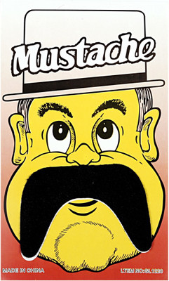 

Funcart Single Stick On Moustache Design 5 Party Mask(Black, Pack of 1)