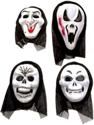 

Mohini Creations HALLOWEEN SCARY MASKS COMBO OF 4 PCS NO.02 Party Mask(Black, White, Pack of 4)