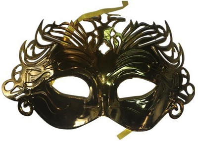 

Funcart Masquerade Eye Party Mask(Gold, Pack of 1)