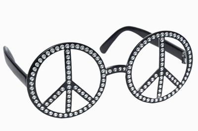 

Atpata Funky Peace Diamond (Goggle) Party Mask(Black, Pack of 1)