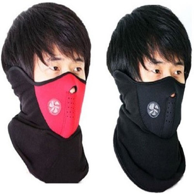 

Elite Mkt Combo Offer Of 2 Face Nose Ear Neck Ski Snowboard Bike Motorcycle Riders Warm Dust Free Breathable Anti-pollution Mask(Red, Black, Pack of 2)