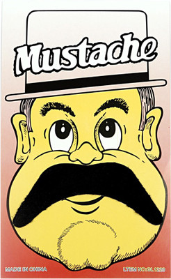 

Funcart Single Stick On Moustache Design 2 Party Mask(Black, Pack of 1)
