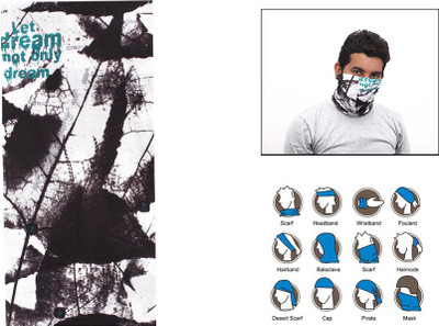 

Jazzmyride Multifunctional Headwrap or Scarf-Dream High Party Mask(Black, White, Green, Pack of 1)