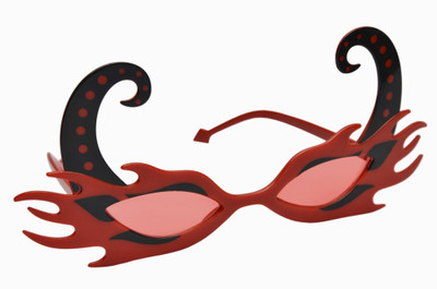 

Atpata Funky Devil Horn (Goggle) Party Mask(Red, Pack of 1)