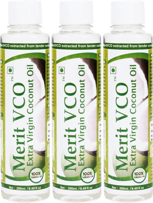 

Merit VCO Virgin coconut oil Pack of 3 x 250ML (750 ml)(750 ml)