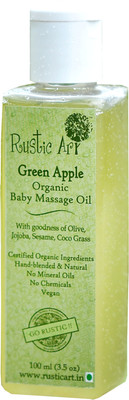 Rustic Art Organic Baby Oil - Green Apple(100 ml) Rustic Art Organic Baby Oil - Green Apple(100 ml)