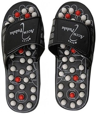 GHK H27 Spring Acupressure & Magnetic Therapy Accu Paduka Chappal Slippers Full Body Blood Circulation Size : 7 Massager(Black)