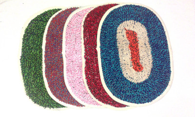 SAMBHAV Cotton Door Mat(Multicolor, Medium, Pack of 5)