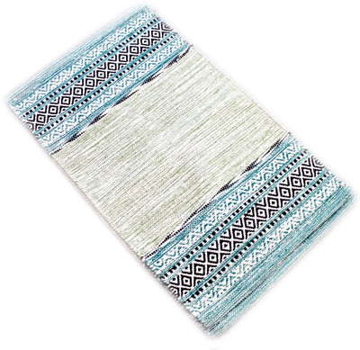 

Stonkraft Cotton Door Mat Cotton Door Mat Rug(Blue, Black, Green, Medium), Black;blue;green