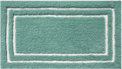 

Riva Carpets Microfiber Bath Mat Triple Frame Border(Green