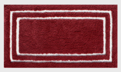 

Riva Carpets Microfiber Bath Mat Triple Frame Border(Maroon