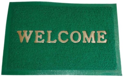 KUBER INDUSTRIES Rubber Door Mat(Green, Medium)