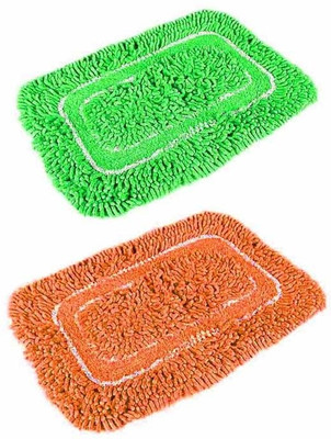 42% OFF on Optimistic Home Furnishing Polyester Door Mat(Light Green, Orange, Medium)