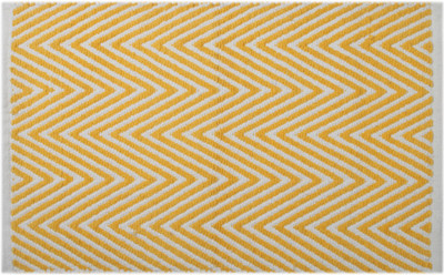 

Saral Home Cotton Bath Mat Cotton Reversible Zig-Zag Design Multi Purpose Rugs- 50X80 Cm -1Pc(Yellow
