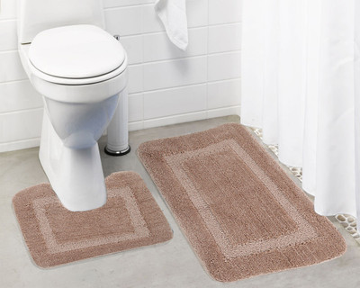 

Lushomes Microfiber Bath Mat Anti Rubber Coated(Beige