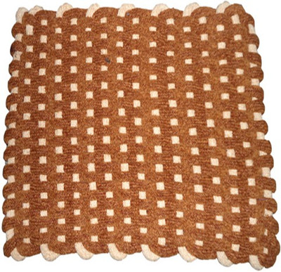 

Shree Balaji Home Cotton Door Mat(Brown