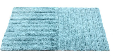 43% OFF on Homefurry Cotton Bathroom Mat(Blue, Large)