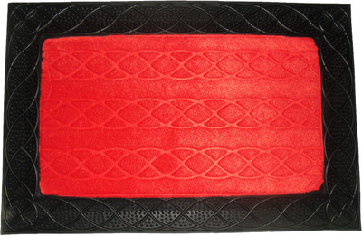 

Ritika Carpets Rubber Door Mat(Red, Medium)