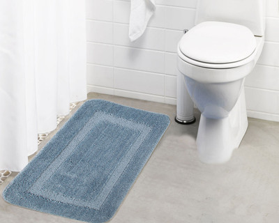 

Lushomes Microfiber Bath Mat Anti Rubber Coated(Silver