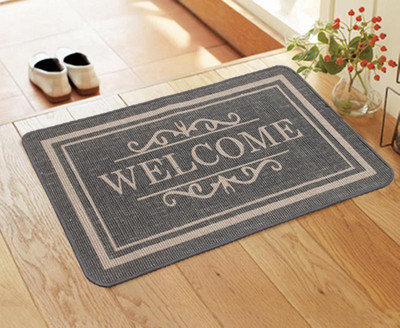 

Saral Home Jute Door Mat(Grey