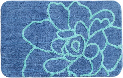

Saral Home Cotton Bathroom Mat(Blue, Medium)