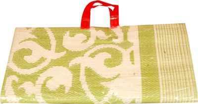 Ritika Carpets Plastic Chatai Mat(Light Green, Medium)